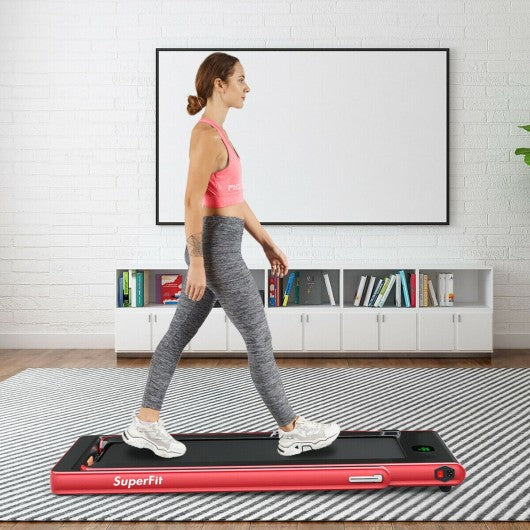 2 in 1 Folding Treadmill with Bluetooth Speaker Remote Control - Self Care Fitnezz