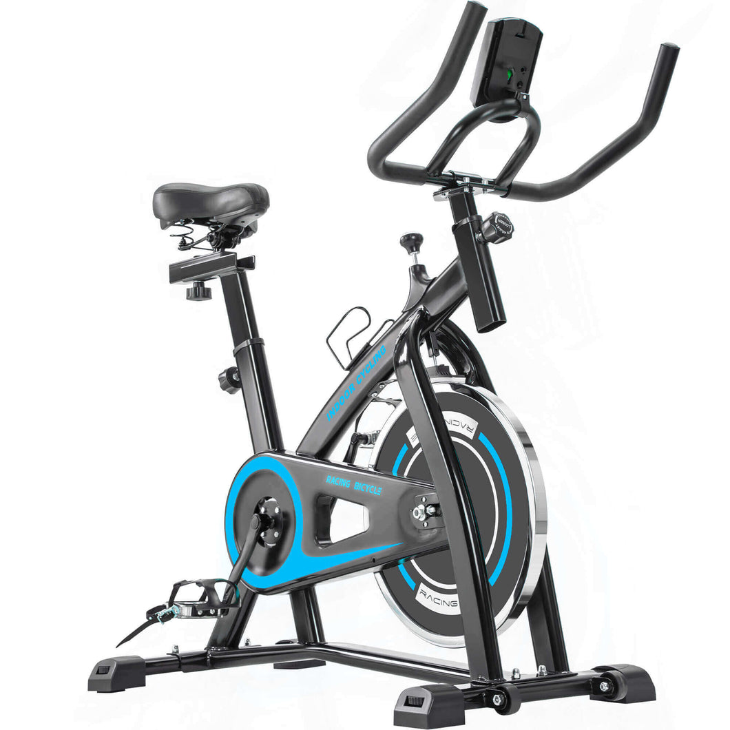 Exercise Bike w/ Belt Drive System and LCD for Home Workout - Self Care Fitnezz