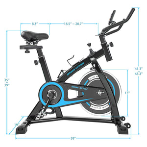 Exercise Bike w/ Belt Drive System and LCD for Home Workout - Self Care Fitnezz