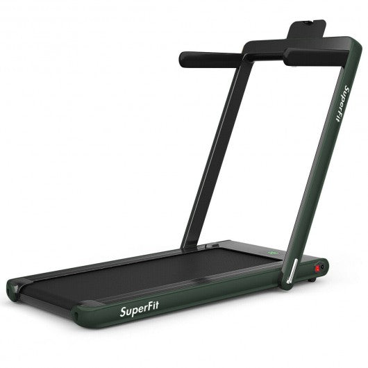 2-in-1 Folding Treadmill with Bluetooth Speaker LED Display - Self Care Fitnezz