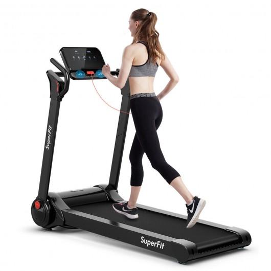 Folding Electric Treadmill For Home-Black(2.25HP) - Self Care Fitnezz